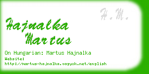 hajnalka martus business card